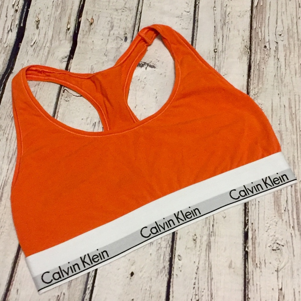 Orange Calvin Klein Modern Cotton Bra